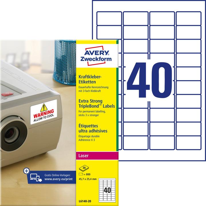 Actual product image Avery Kraftkleber-Etiketten