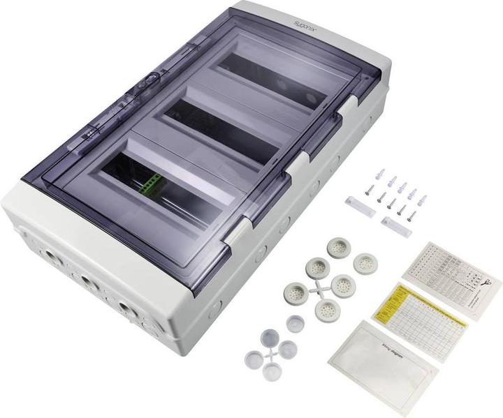 Produktbild Sygonix SY-6696062 Kleinverteiler Aufputz Anzahl Teilungen = 36 Anzahl Reihen =
