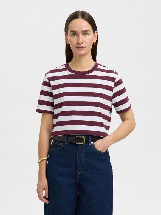 Actual product image Selected Femme Slfessential Ss Striped Boxy Tee Noos (M)