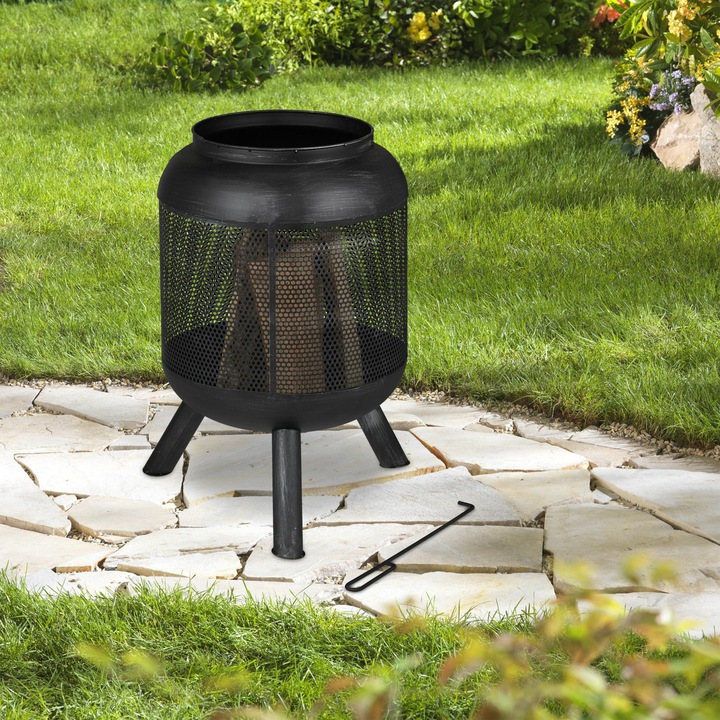Produktbild Relaxdays Badregal mit Wäschekorb (40 x 30 x 95 cm)