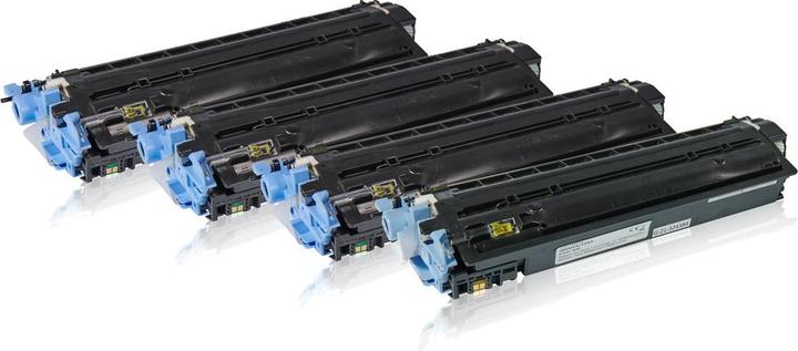 Image du produit Inkadoo Toner multipack compatible avec HP 124A contient 4x cartouche toner noir cyan magenta jaune (C, CF, M, Y)