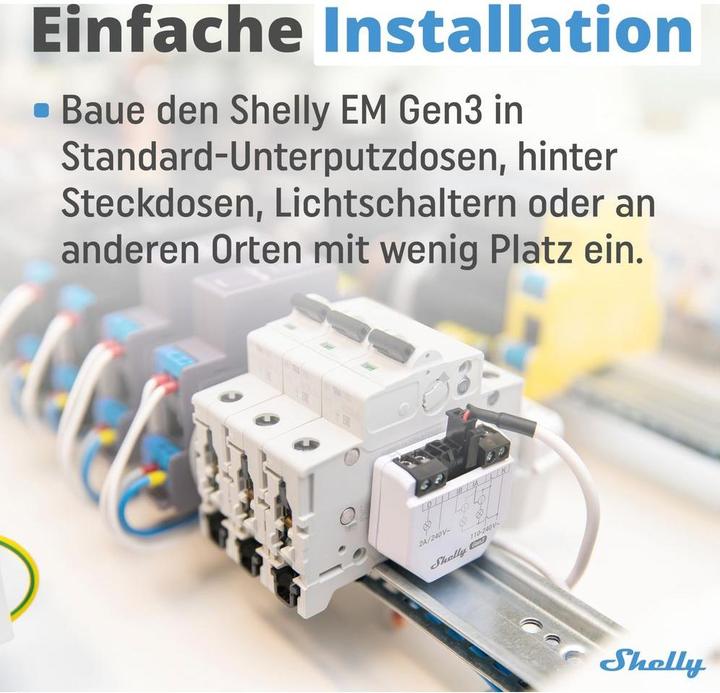 Immagine prodotto Shelly EM Gen3 1 TA da 50A incluso