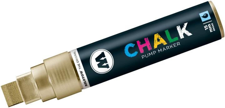 Actual product image Molotow Window marker chalk refillable 15mm metallic gold (Gold, 15 mm, 1 x)