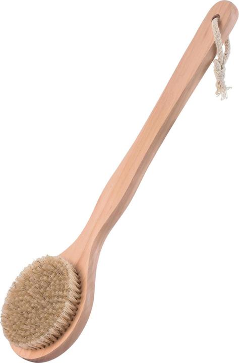 MSV Körperbürste mit langem Stiel 41 cm, Braun