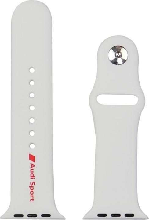 Produktbild Tech-Protect Sport Red Logo Silicone Watch Strap for Apple Watch 44 / 45 / 46 / 49 mm - white (Silicon)
