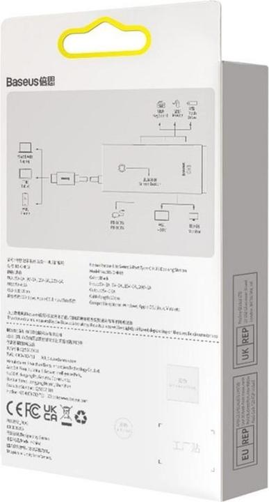 Produktbild Baseus HUB Lite Series 5-Port USB-C to HDMI+USB3.0x3+PD (Black) (USB-C, 5 Ports)
