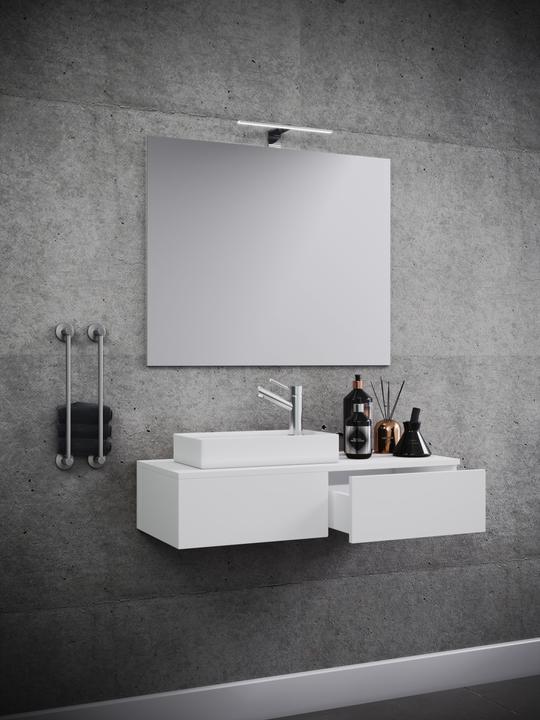 Actual product image VCM 3-piece guest toilet wash place washbasin Gudas mirror