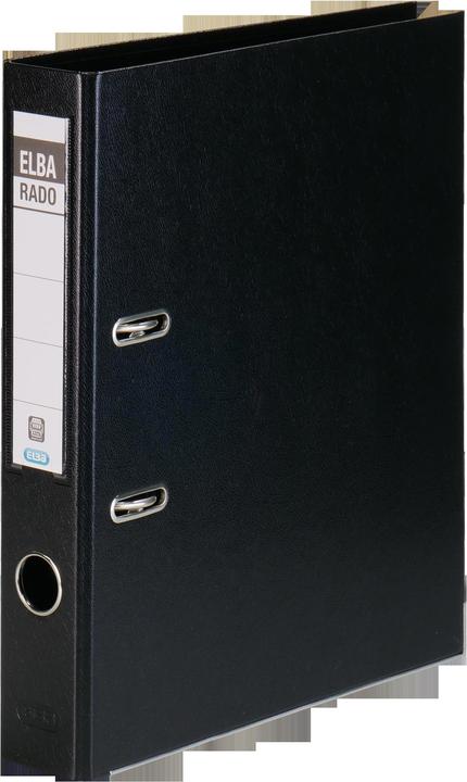 Actual product image Elba Folder rado plast, spine width: 50 mm, black DIN A4, cover outside/inside PVC, with replaceable (A4, 50 mm, 1 Piece)