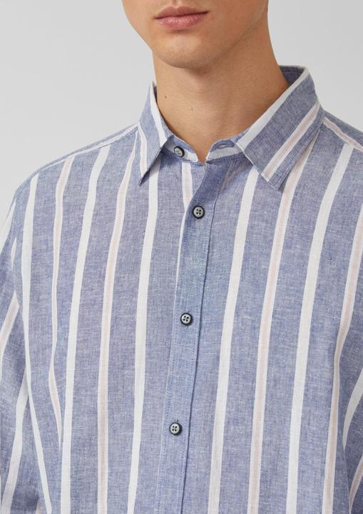 Immagine prodotto s.Oliver Regular Fit: Langarmhemd aus Leinenmix mit Streifen (L)
