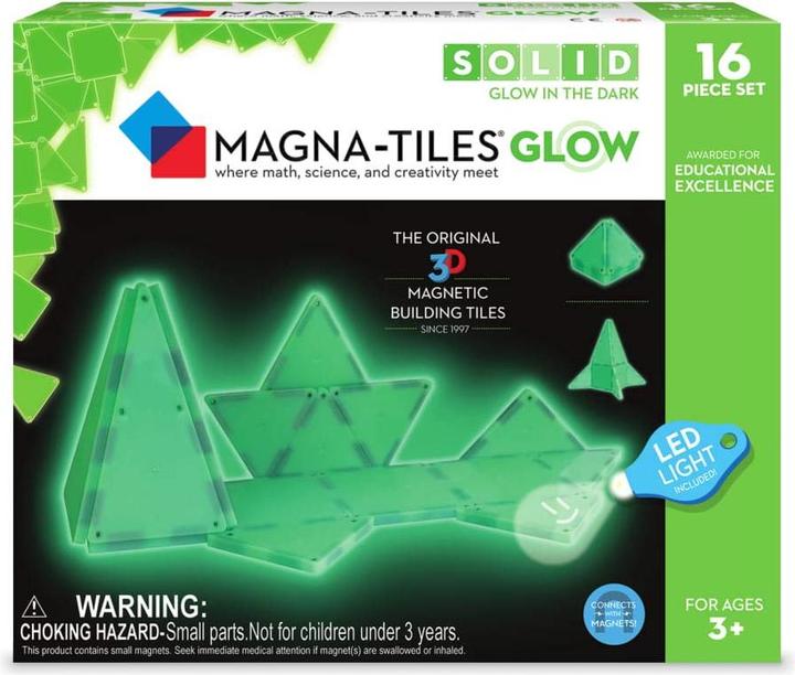 Actual product image Magna-Tiles Glow in the Dark Set (16 pieces)