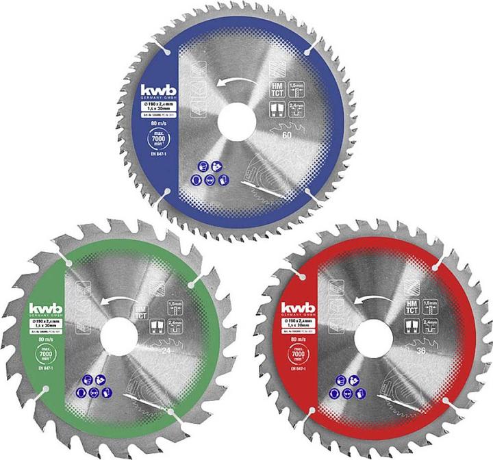 Immagine prodotto kwb 587895 Set di lame circolari 210 x 30 mm 1 pz.