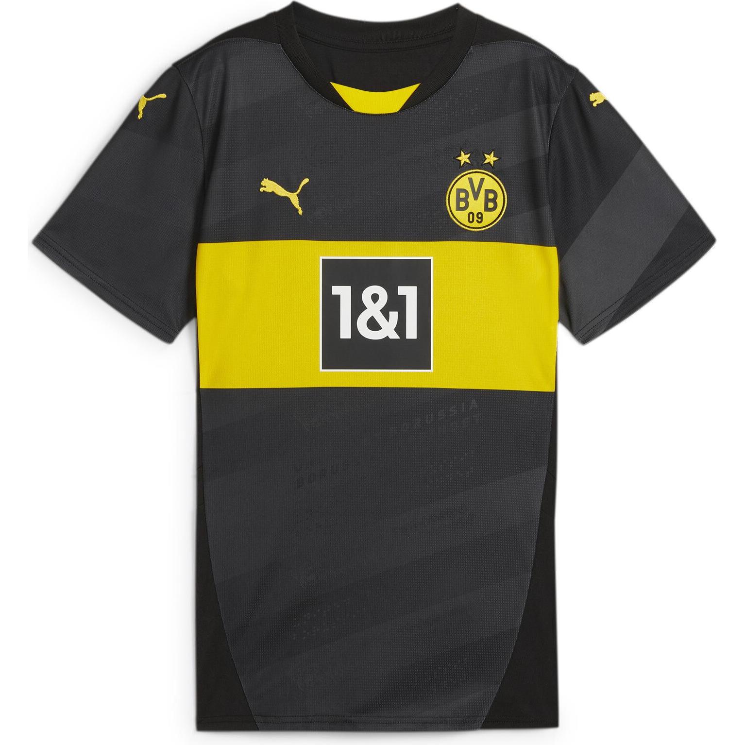 Puma, Damen, Fussballtrikot, BVB Away Jersey Replica W (XXL), Schwarz, XXL