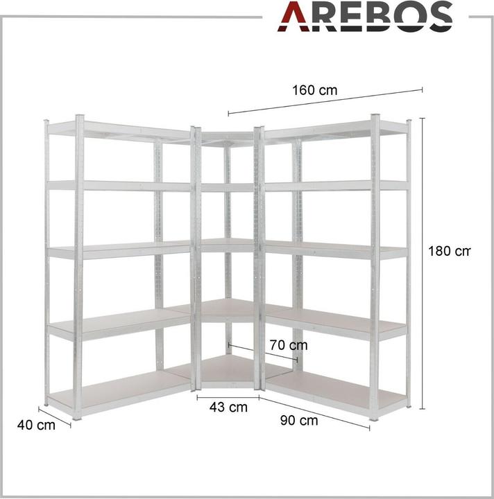 Actual product image Arebos Schwerlastregal