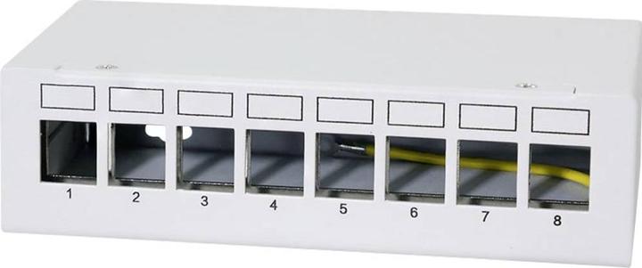 LogiLink Patch Panel 8 Port mit 8 Cat.6A Keystone Modulen