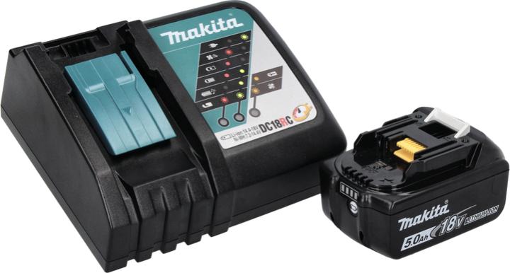 Actual product image Makita DGA 452 RT1J Battery angle grinder 18 V 115 mm + 1x battery 5.0 Ah + charger + Makpac (115 mm)