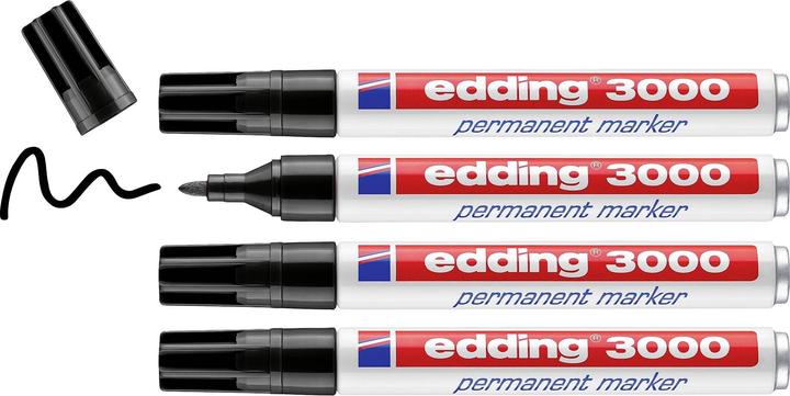 Produktbild Magni Permanentmarker 3000 4er 1,5-3 mm schwarz Blister (4x)
