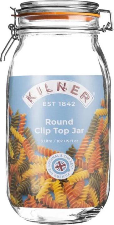 Produktbild Kilner 3L Round Cliptop Jar Glass Storage Container Canister Valuable Jar, Glass, 3L (3 l)
