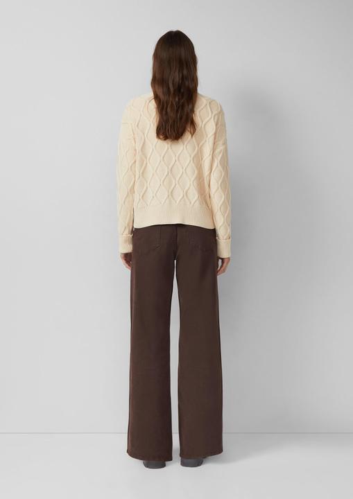 Produktbild s.Oliver Strickpullover Pullover im Relaxed Fit mit Zopfmuster (42)