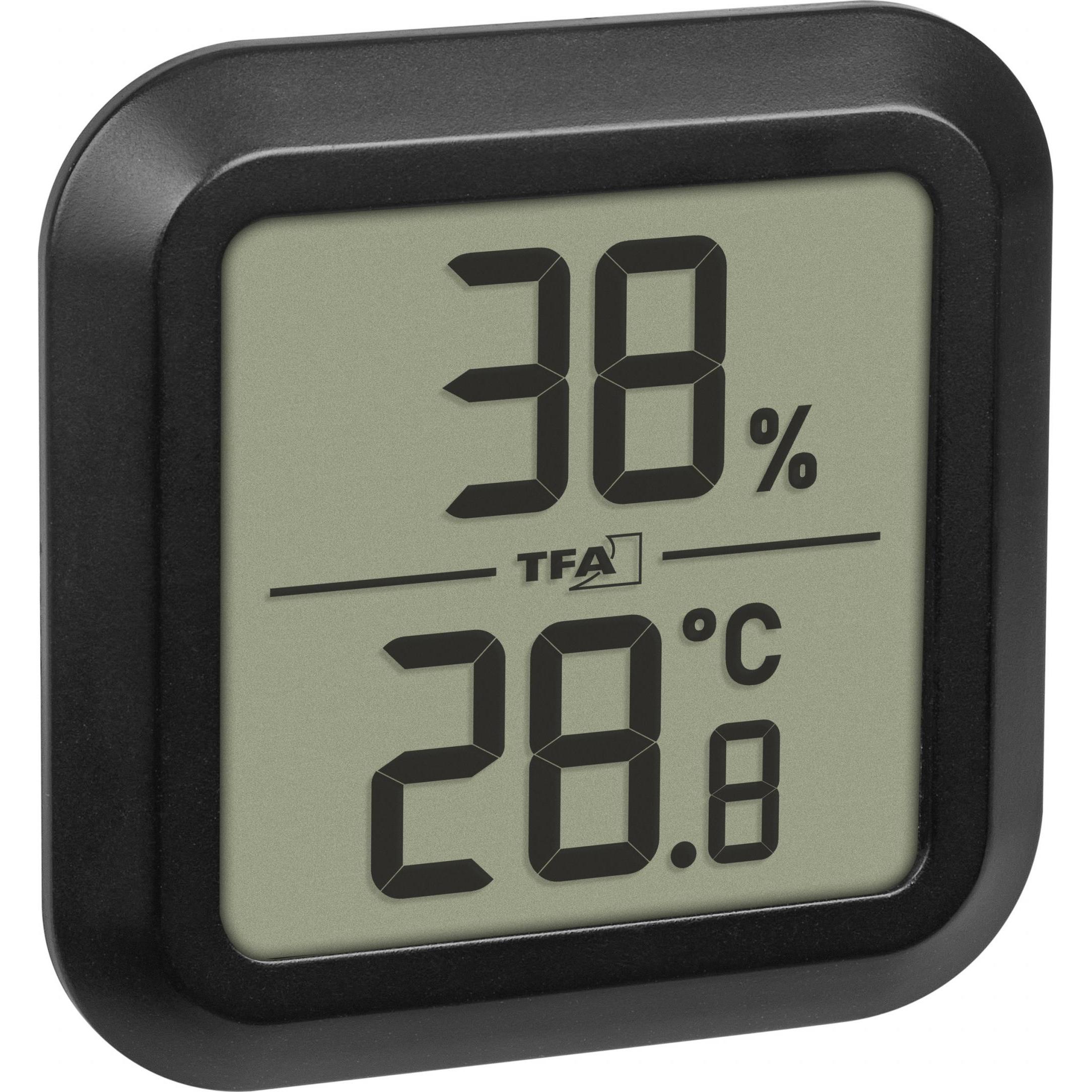 TFA Digitales Thermo-Hygrometer, Termometro + Igrometro, Nero