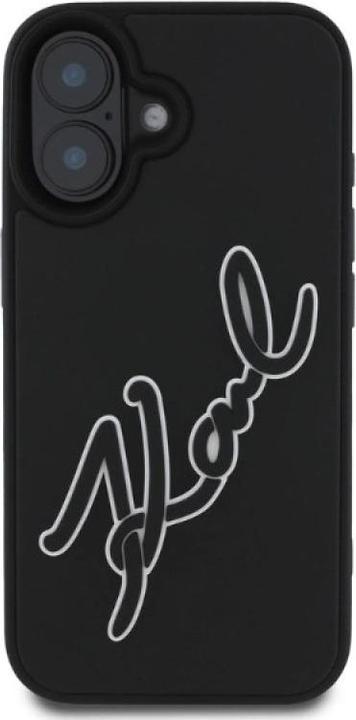 Produktbild Karl Lagerfeld KLHCP16S3DRKSDLK iPhone 16 6.1" czarny/black hardcase 3D Rubber Signature (Apple iPhone 16)