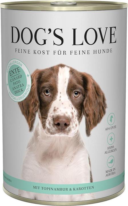 Dog's love Nassfutter Menü Classic Ente mit Topinambur und Katen (Adult, 6 Stk., 800 g)
