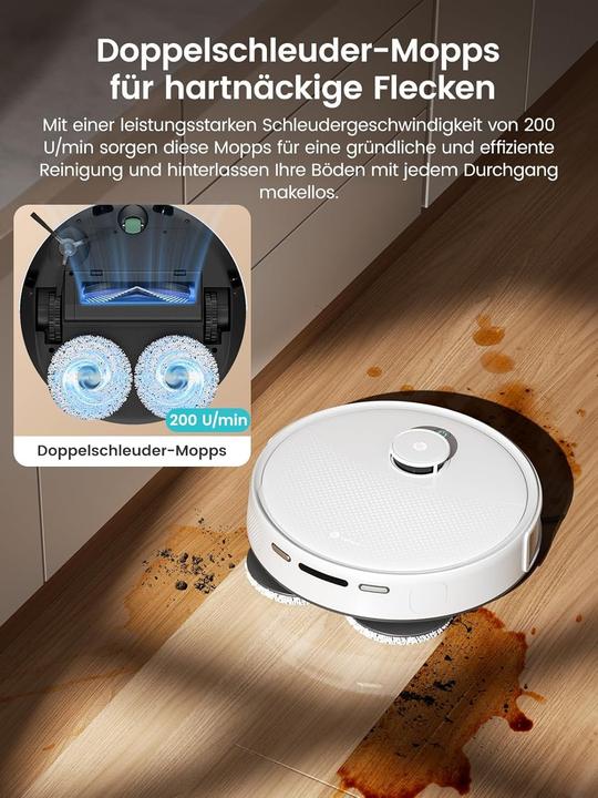 Actual product image M3 Robot Vacuum Cleaner with Suction Station (4000 Pa)