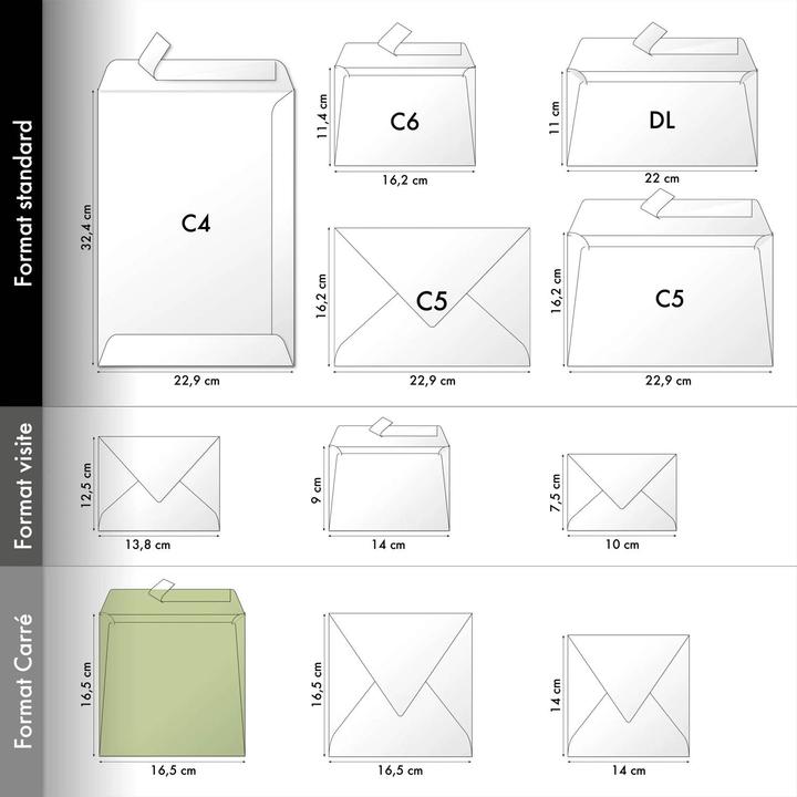 Produktbild Clairefontaine Pollen, Karton mit 200 Briefumschlägen haftklebend, 165x165mm, 120g - Kartonbraun (165 x 165 mm, 200x)