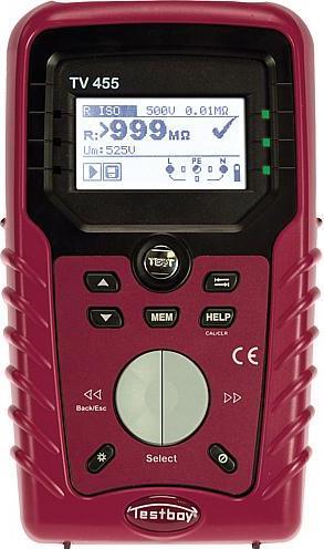 Testboy Gerätetester TV 455 EN 61326 (CAT IV 300V, CAT III 600V)