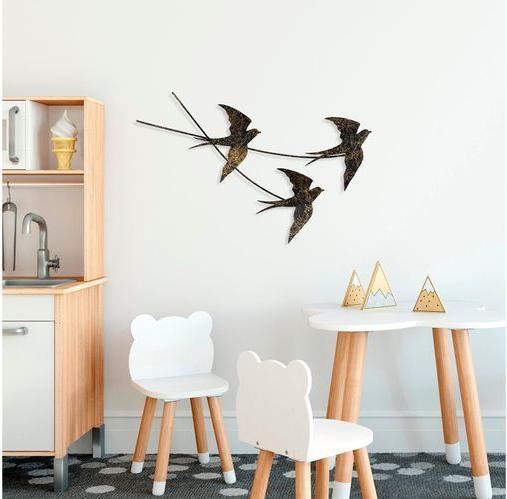 Image du produit Wallxpert Décoration murale Avaler un oiseau 42 x 70 cm, métal (42 x 70 cm)