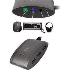 A4Tech gembird A4 MS 9 HUB für Tastatur Maus und Audiogeräte (USB-A, 9 porte), Docking station + Hub USB, Nero