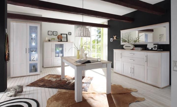 Produktbild HBZ-Meble HBZ Meble Romance Lowboard Holzwerkstoff in Sibiu Lärche/San Remo hell (143 x 50 x 59 cm)