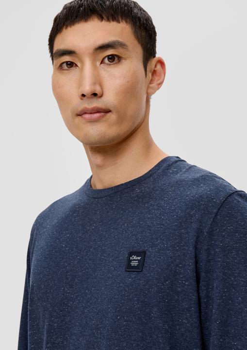 Produktbild s.Oliver T-Shirt Meliertes Langarmshirt (XXL)