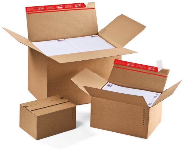 Image du produit Colompac 10 cartons d'expédition ® Cartons à fond éclair 23,8 x 17,0 x 6,0 - 13,0 cm (10 x)
