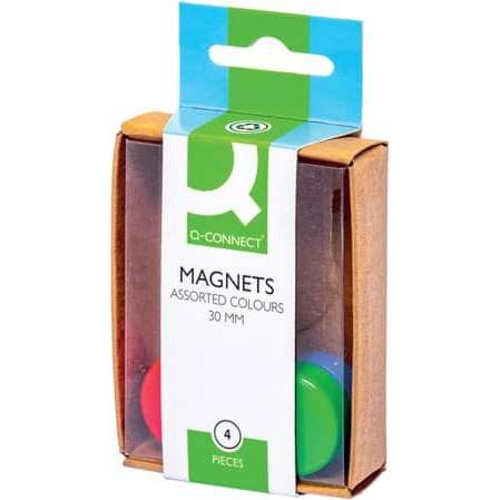Thumbnail - Q-Connect, Magnet, Magnet 25 mm Durchmesser (4 x)