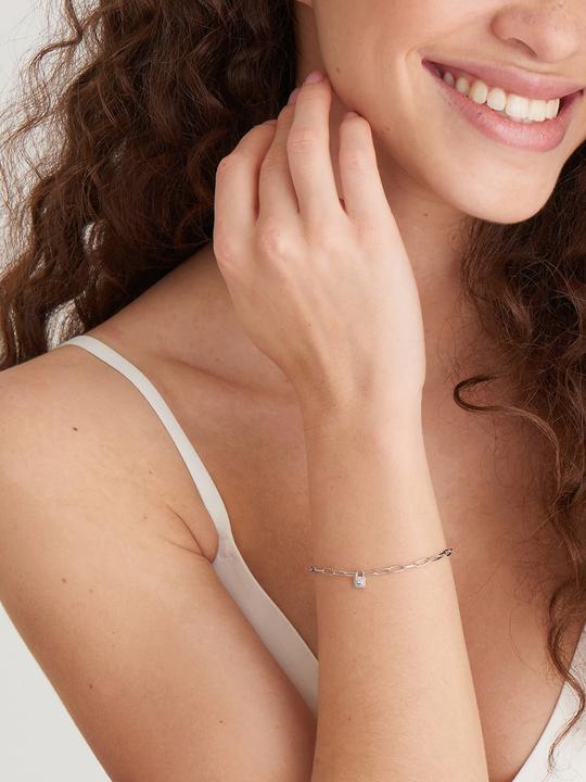 Immagine prodotto Ania Haie Bracciale d'argento con lucchetto grosso (16.50 cm, Argento 925)