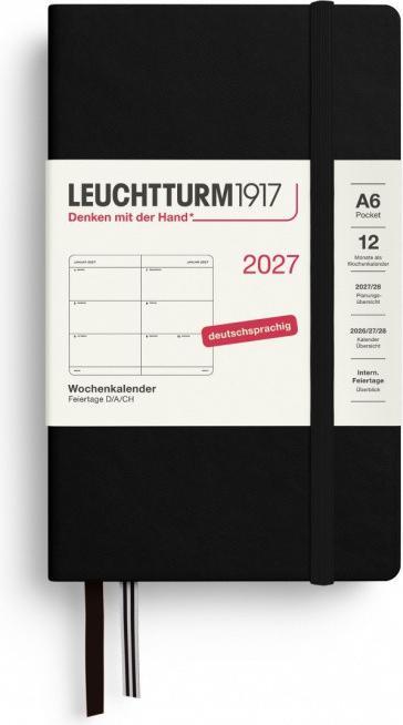 Produktbild Leuchtturm1917 WochenkalenderPocketA6Schwarz2027 (A6, 1 Woche / 2 Seiten)