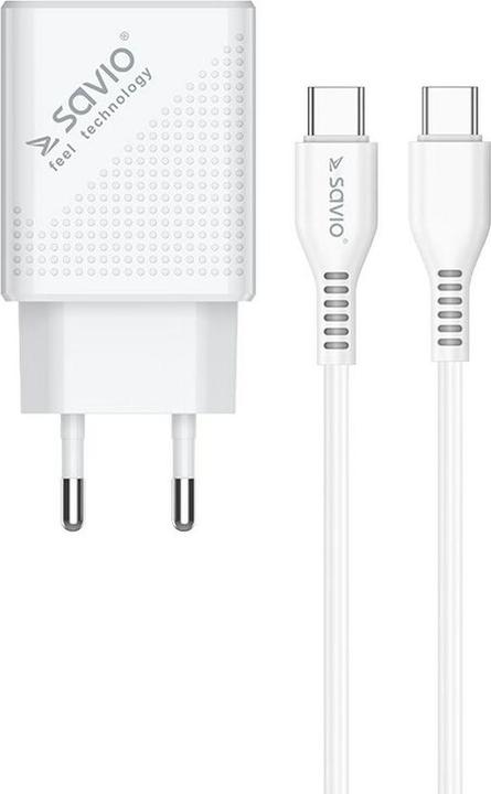 Actual product image Elmak SAVIO LA-05 USB fast charging power supply 3.0 18W + 1m cable USB type C charger (1 m, USB 3.0)