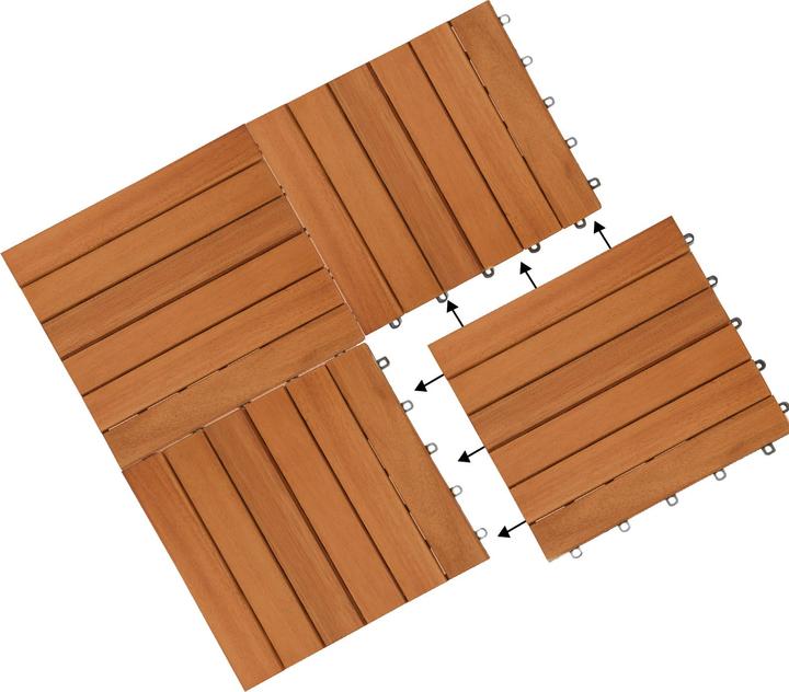 Produktbild Casaria Holzfliese (33 x, 30 x 30 cm)