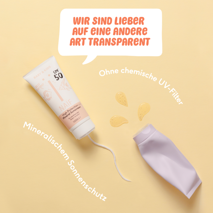 Actual product image Naïf Sunscreen (Suntan cream, SPF 50, 100 ml, 133 g)