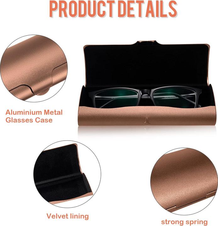 Produktbild Only-Bags.Store Brillenetui Hartschalenetui Aluminium, Lesebrillenetuis aus Metall