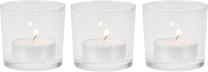 Cocon Glass tea light holder, 3 pieces (6 x 6 x 18 cm)
