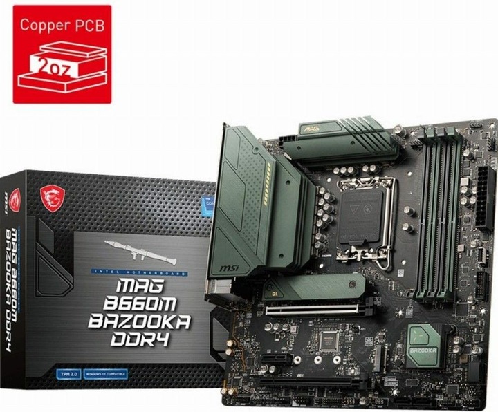 Image du produit MSI MAG B660M BAZOOKA DDR4 (LGA 1700, Intel B660, mATX)