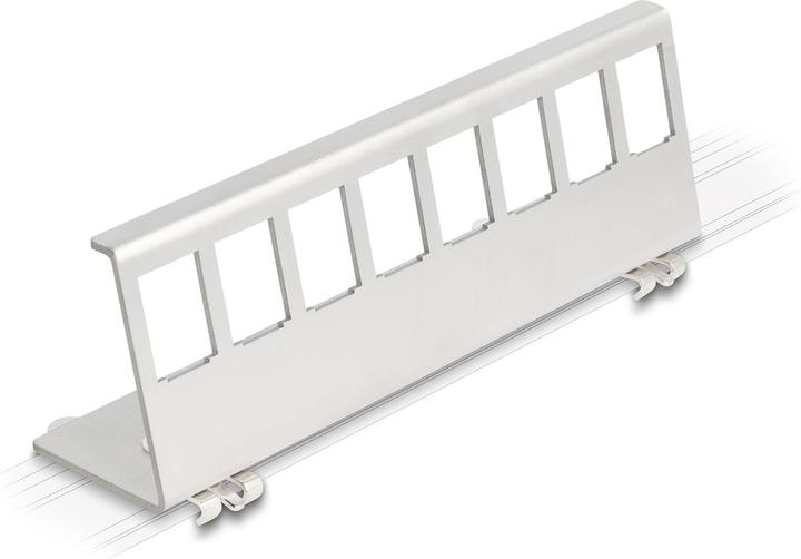 Image du produit Delock Support métallique Keystone 8 ports pour rail DIN (Support de module Keystone)