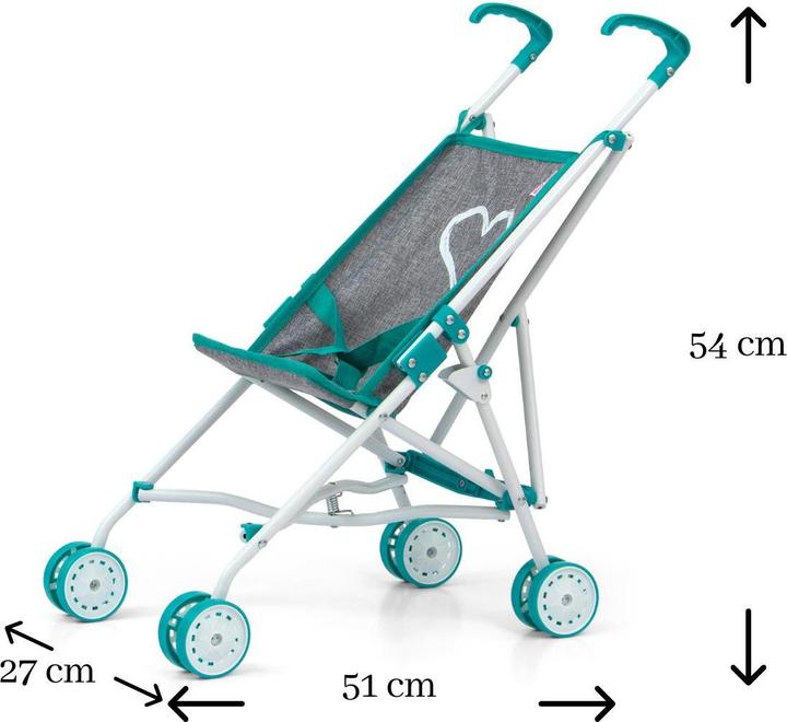 Actual product image Mally pram for dolls Julia Prestige Mint