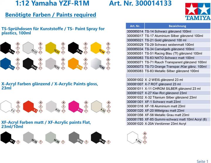 Image du produit Tamiya Yamaha YZF-R1M