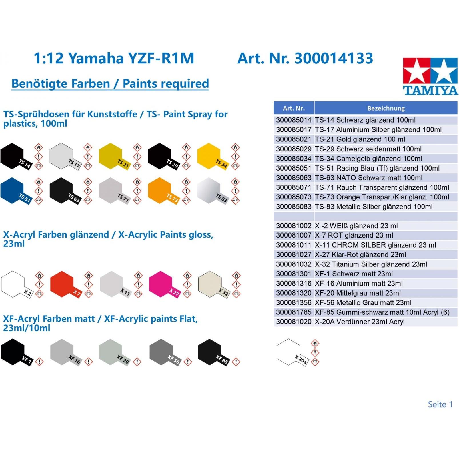 Thumbnail - Tamiya Yamaha YZF-R1M