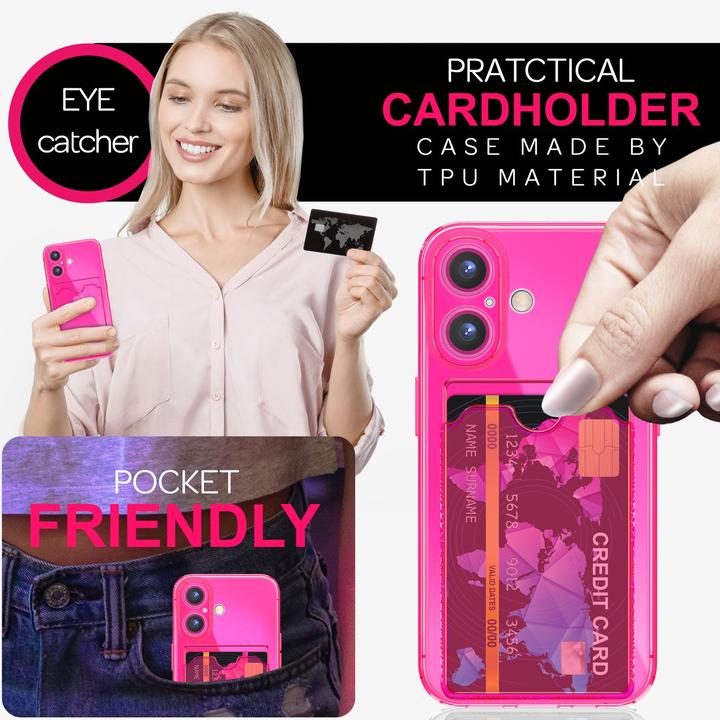 Image du produit Nalia Transparent Transparent Silicone Porte-cartes (Apple iPhone 16 Plus)