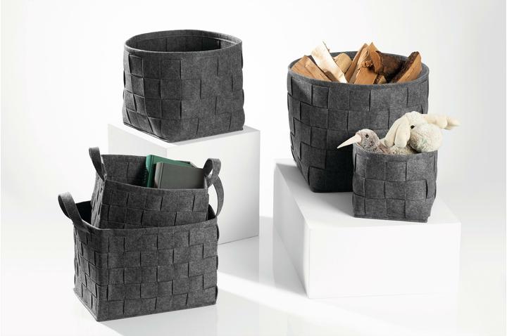 Actual product image N8werk Felt storage basket 40 cm dark grey (1 x, 40 cm)