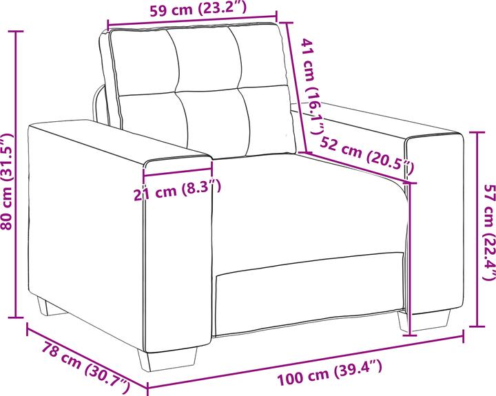 Produktbild vidaXL Sofa Set (2-Sitzer, 3-Sitzer)
