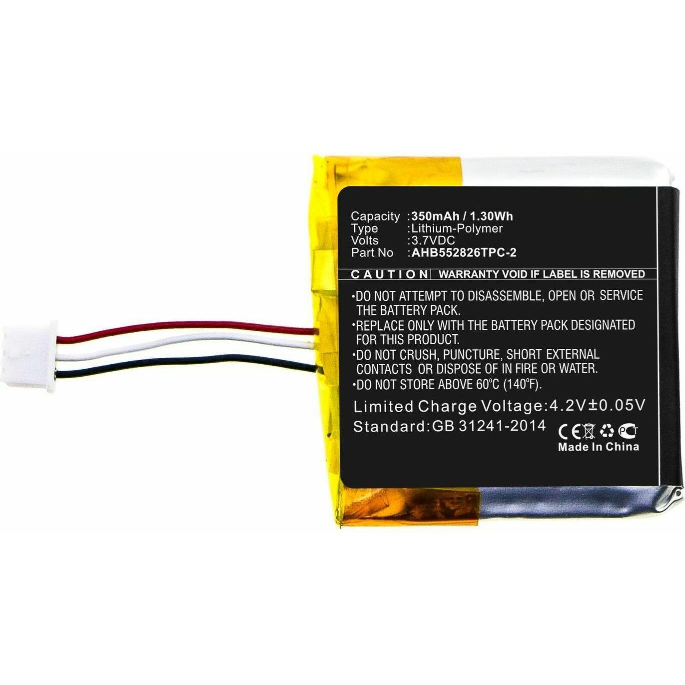 CoreParts Battery for Wireless Headset (1300 mAh), Notebook Akku
